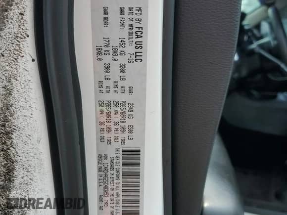 2016 Dodge Durango SXT с VIN 1C4RDHAG2GC483053, выставлен на аукционе Copart как лот 71872195 с пробегом Не указан миль и Чистый • Clean title. История ставок и продаж доступна на DreamBid. Изображение 13.