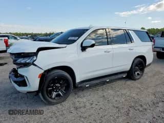 2022 Chevrolet Tahoe Commercial with VIN 1GNSKLED1NR279078, listed as a Copart auction lot 84247855 with 22,487 mi miles and Salvage title. Bid and sale history available at DreamBid. Image 1.