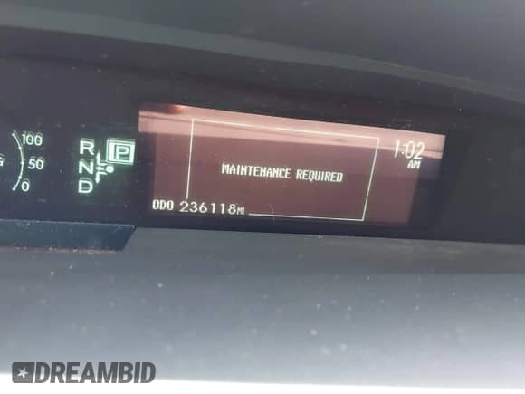 2013 Toyota Prius with VIN JTDKN3DP3D3037390, listed as a IAAI auction lot 43115837 with 236,118 mi miles and . Bid and sale history available at DreamBid. Image 7.