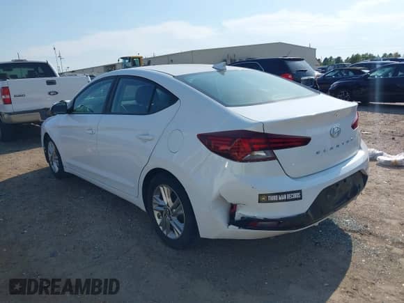 2019 Hyundai Elantra Limited with VIN 5NPD84LFXKH458488, listed as a IAAI auction lot 43169688 with 90,853 mi miles and . Bid and sale history available at DreamBid. Image 3.