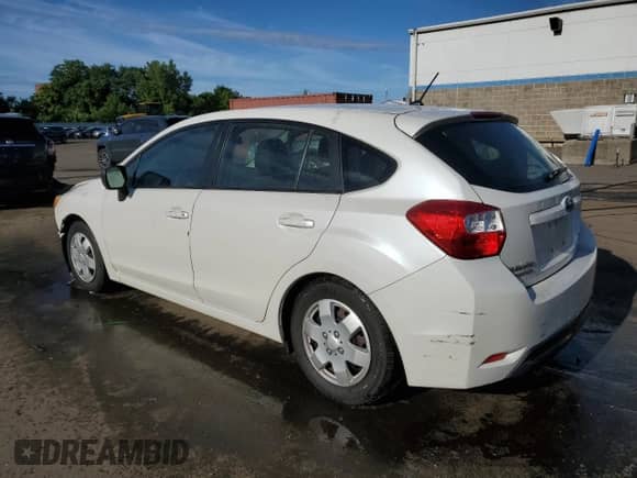 2014 Subaru Impreza 2.0i with VIN JF1GPAA61E9219237, listed as a Copart auction lot 65696885 with 99,895 mi miles and Salvage title. Bid and sale history available at DreamBid. Image 2.