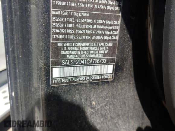 2012 Land Rover Range Rover Sport HSE z VIN SALSF2D41CA726733, wystawiony jako Copart lot #53979695 z przebiegiem 258 935 mil mil oraz Czysty tytuł • Clean title. Historia ofert i sprzedaży dostępna na DreamBid. Obrazek 10.