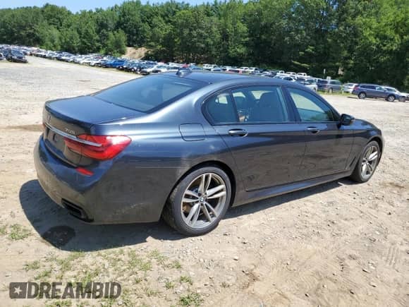 2019 BMW 7 Series 750i xDrive with VIN WBA7F2C50KB240539, listed as a Copart auction lot 63088095 with 93,219 mi miles and Salvage title. Bid and sale history available at DreamBid. Image 3.