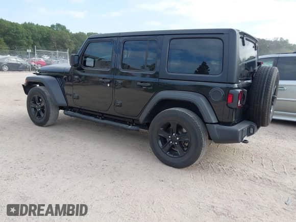 2022 Jeep Wrangler Unlimited Sport S with VIN 1C4HJXDG7NW195681, listed as a IAAI auction lot 43256297 with 48,954 mi miles and . Bid and sale history available at DreamBid. Image 3.