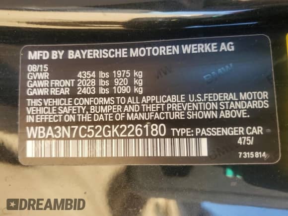 2016 BMW 4 Series 428i z VIN WBA3N7C52GK226180, wystawiony jako Copart lot #81838055 z przebiegiem 80 310 mil mil oraz Szkoda całkowita • Salvage title. Historia ofert i sprzedaży dostępna na DreamBid. Obrazek 12.