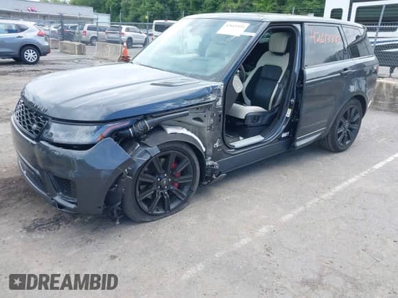 2022 Land Rover Range Rover Sport HST with VIN SALWS2RUXNA205731, listed as a IAAI auction lot 42613333 with 32,845 mi miles and . Bid and sale history available at DreamBid. Image 2.