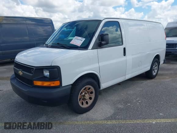2014 Chevrolet Express Cargo with VIN 1GCSGAFX6E1163493, listed as a IAAI auction lot 43269398 with 116,395 mi miles and . Bid and sale history available at DreamBid. Image 2.
