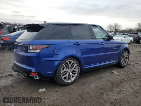2016 Land Rover Range Rover Sport SVR with VIN SALWZ2EF4GA558049, listed as a Copart auction lot 40618744 with 52,495 mi miles and . Bid and sale history available at DreamBid. Image 3.