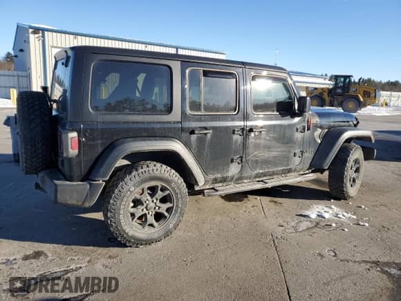 2023 Jeep Wrangler Willys with VIN 1C4HJXDG1PW527567, listed as a Copart auction lot 42218255 with 43,273 mi miles and Salvage title. Bid and sale history available at DreamBid. Image 3.