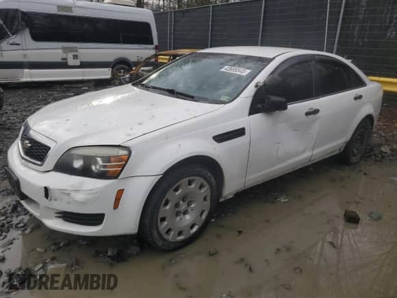 2013 Chevrolet Caprice Police Police with VIN 6G1MK5U33DL821610, listed as a Copart auction lot 43699545 with 107,229 mi miles and Salvage title. Bid and sale history available at DreamBid. Image 1.