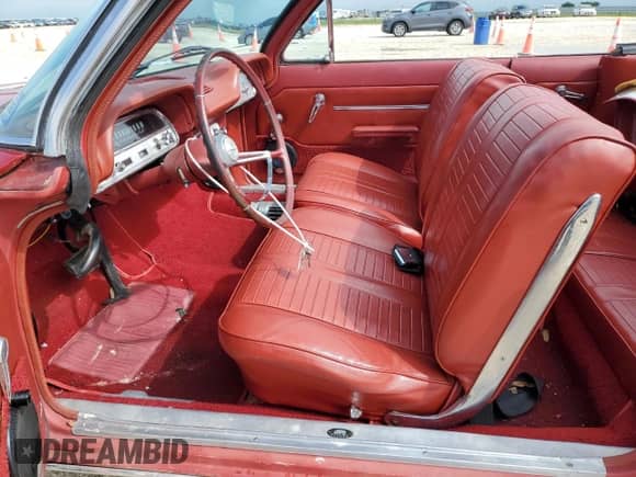 1964 Chevrolet Corvair with VIN 40967W228581, listed as a Copart auction lot 54175095 with 48,862 mi miles and Salvage title. Bid and sale history available at DreamBid. Image 7.
