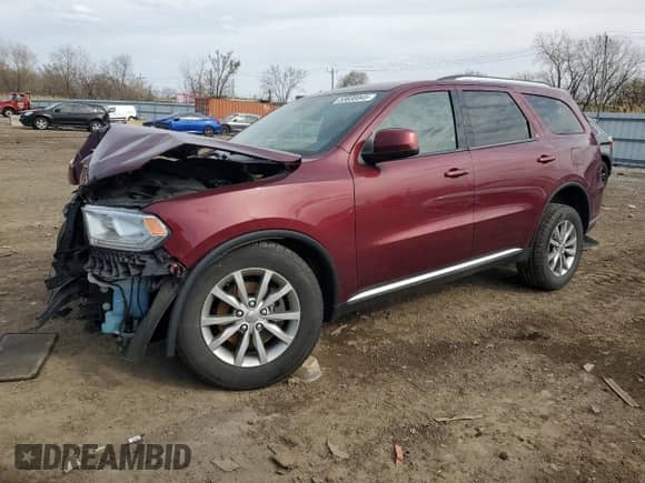 2017 Dodge Durango SXT z VIN 1C4RDJAGXHC619454, wystawiony jako Copart lot #53038945 z przebiegiem 152 165 mil mil oraz Szkoda całkowita • Salvage title. Historia ofert i sprzedaży dostępna na DreamBid. Obrazek 1.