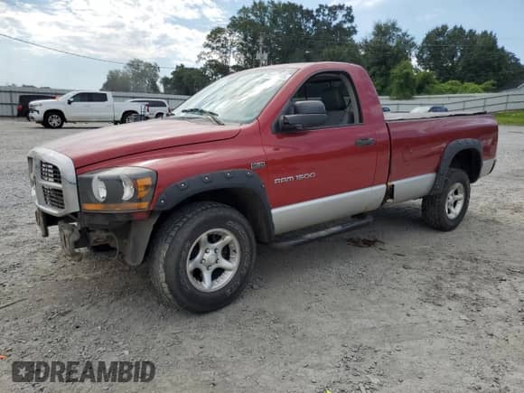 2006 Dodge 1500 SLT with VIN 1D7HU16206J244472, listed as a Copart auction lot 71201095 with 201,673 mi miles and Salvage title. Bid and sale history available at DreamBid. Image 1.
