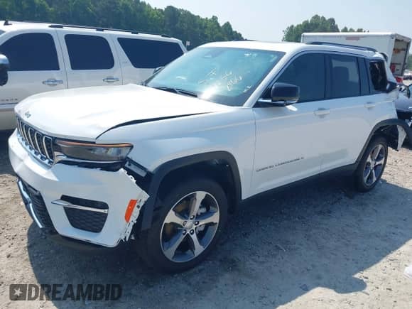 2024 Jeep Grand Cherokee Limited with VIN 1C4RJHBG6RC698607, listed as a IAAI auction lot 42562966 with 25,218 mi miles and . Bid and sale history available at DreamBid. Image 2.