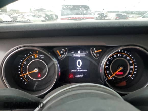 2021 Jeep Wrangler Unlimited Willys Sport with VIN 1C4HJXDG6MW828010, listed as a Copart auction lot 67538545 with 44,259 mi miles and Salvage title. Bid and sale history available at DreamBid. Image 9.