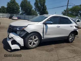 2021 Chevrolet Equinox Premier with VIN 3GNAXNEV4MS108306, listed as a Copart auction lot 65770755 with 63,418 mi miles and Salvage title. Bid and sale history available at DreamBid. Image 1.