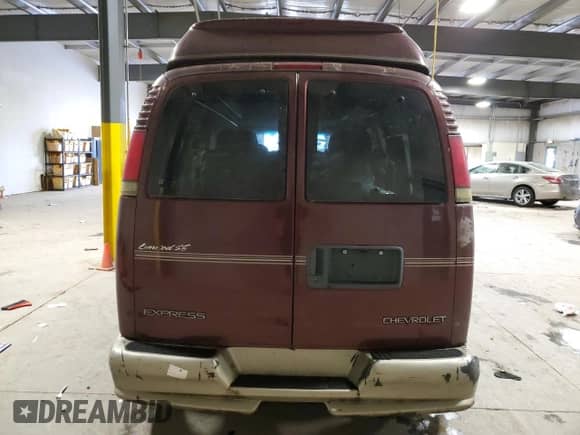 2002 Chevrolet Express with VIN 1GBFG15R921215686, listed as a Copart auction lot 75614424 with Not provided miles and Salvage title. Bid and sale history available at DreamBid. Image 6.