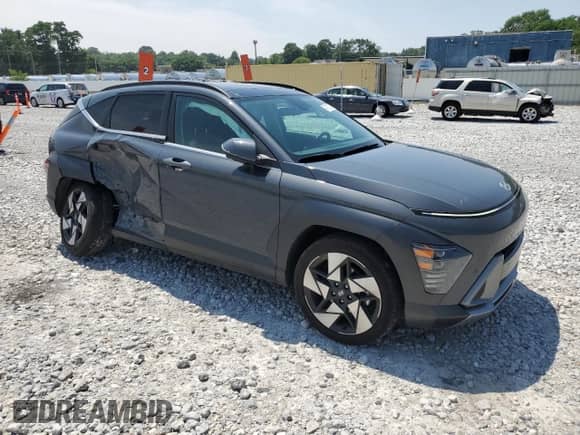 2024 Hyundai Kona Limited с VIN KM8HE3A35RU042616, выставлен на аукционе Copart как лот 64702575 с пробегом 23 847 миль миль и Списание • Salvage title. История ставок и продаж доступна на DreamBid. Изображение 4.