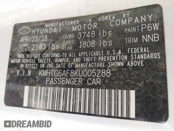 2019 Hyundai Veloster 2.0 z VIN KMHTG6AF8KU005288, wystawiony jako IAAI lot #42822776 z przebiegiem 112 374 mil mil oraz . Historia ofert i sprzedaży dostępna na DreamBid. Obrazek 9.