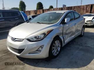 2015 Hyundai Elantra SE with VIN 5NPDH4AE8FH553874, listed as a Copart auction lot 80883555 with 53,057 mi miles and Salvage title. Bid and sale history available at DreamBid. Image 1.
