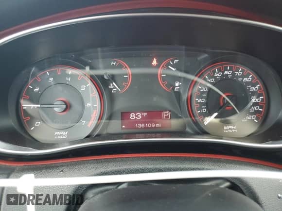 2016 Dodge Dart SXT Sport Rallye with VIN 1C3CDFFA0GD816136, listed as a Copart auction lot 81635835 with 136,109 mi miles and Salvage title. Bid and sale history available at DreamBid. Image 9.