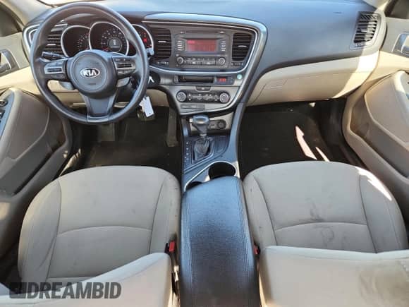 2014 Kia Optima LX with VIN KNAGM4A77E5465050, listed as a Copart auction lot 86860835 with 104,303 mi miles and Salvage title. Bid and sale history available at DreamBid. Image 8.
