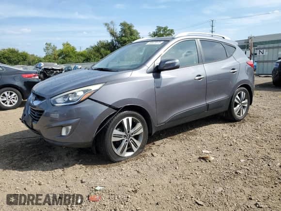 2015 Hyundai Tucson SE z VIN KM8JUCAG5FU026922, wystawiony jako Copart lot #80523575 z przebiegiem 96 176 mil mil oraz Szkoda całkowita • Salvage title. Historia ofert i sprzedaży dostępna na DreamBid. Obrazek 1.