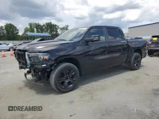 2024 Ram 1500 Big Horn with VIN 1C6RRFFG9RN189629, listed as a Copart auction lot 65442855 with 27,333 mi miles and Salvage title. Bid and sale history available at DreamBid. Image 1.