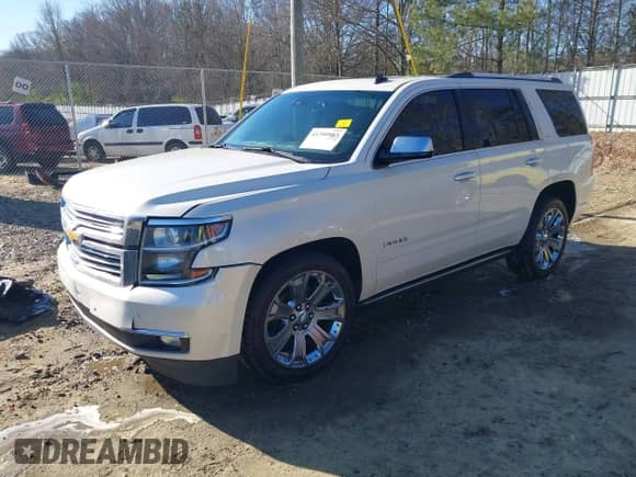 2015 Chevrolet Tahoe LTZ with VIN 1GNSCCKC3FR308607, listed as a IAAI auction lot 41799983 with 191,919 mi miles and . Bid and sale history available at DreamBid. Image 2.