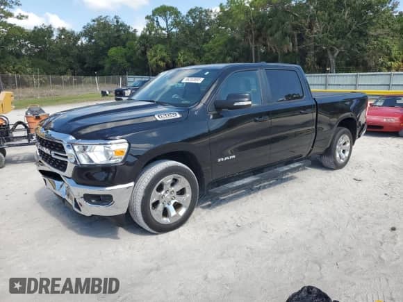 2022 Ram 1500 Big Horn with VIN 1C6RREMT8NN275714, listed as a Copart auction lot 66283895 with 18,994 mi miles and Salvage title. Bid and sale history available at DreamBid. Image 1.
