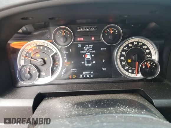 2015 Ram 1500 Outdoorsman with VIN 1C6RR6LT6FS571129, listed as a Copart auction lot 70827604 with 221,883 mi miles and Salvage title. Bid and sale history available at DreamBid. Image 9.