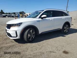 2023 Kia Sorento SX Prestige with VIN KNDRMDLH3P5169883, listed as a Copart auction lot 81053985 with 24,698 mi miles and Salvage title. Bid and sale history available at DreamBid. Image 1.