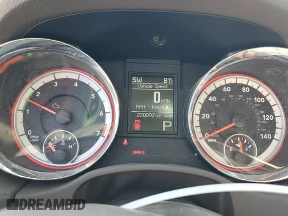 2013 Dodge Durango Crew with VIN 1C4RDHDG0DC673666, listed as a Copart auction lot 85855495 with 220,892 mi miles and Clean title. Bid and sale history available at DreamBid. Image 9.