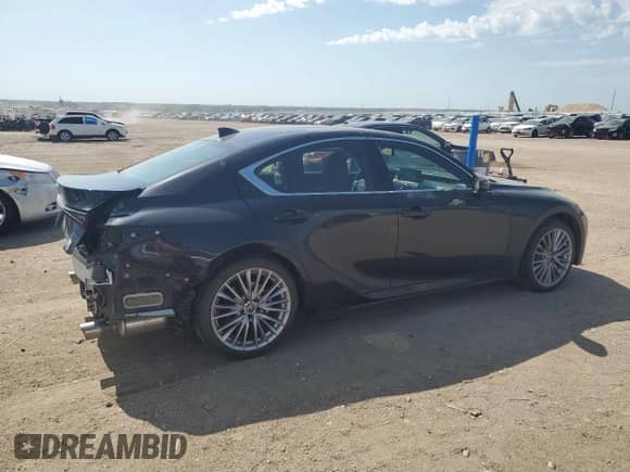 2023 Lexus IS 300 with VIN JTHD81F27P5050608, listed as a Copart auction lot 61257405 with 26,648 mi miles and Salvage title. Bid and sale history available at DreamBid. Image 3.