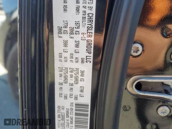 2013 Ram 1500 Tradesman z VIN 1C6RR6FT9DS716866, wystawiony jako Copart lot #51457845 z przebiegiem Nie podano mil oraz Szkoda całkowita • Salvage title. Historia ofert i sprzedaży dostępna na DreamBid. Obrazek 12.