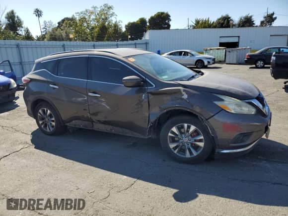 2017 Nissan Murano SL with VIN 5N1AZ2MG0HN101711, listed as a Copart auction lot 66337295 with 133,802 mi miles and Salvage title. Bid and sale history available at DreamBid. Image 4.
