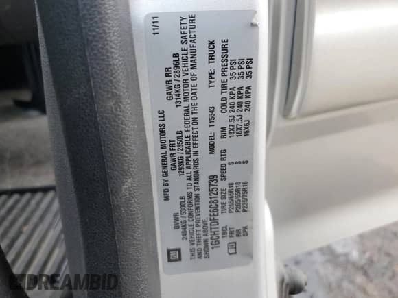 2012 Chevrolet Colorado 2LT with VIN 1GCHTDFE6C8125739, listed as a Copart auction lot 68012805 with 109,218 mi miles and Salvage title. Bid and sale history available at DreamBid. Image 13.