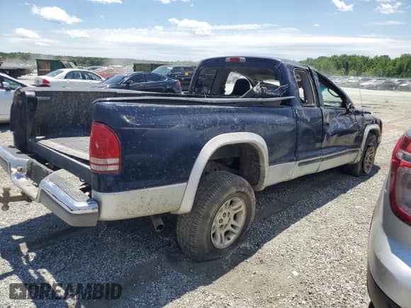2001 Dodge Dakota with VIN 1B7GG22X61S203495, listed as a Copart auction lot 58153665 with Not provided miles and Salvage title. Bid and sale history available at DreamBid. Image 3.