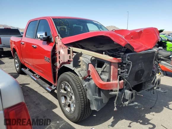 2017 Ram 1500 Laramie z VIN 1C6RR6NTXHS730928, wystawiony jako Copart lot #58758165 z przebiegiem 145 701 mil mil oraz Szkoda całkowita • Salvage title. Historia ofert i sprzedaży dostępna na DreamBid. Obrazek 4.