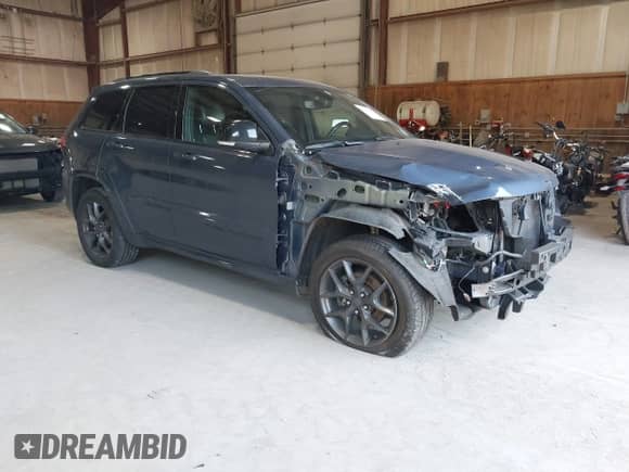 2020 Jeep Grand Cherokee Limited X with VIN 1C4RJFBG2LC420413, listed as a IAAI auction lot 42366255 with 53,788 mi miles and . Bid and sale history available at DreamBid. Image 1.