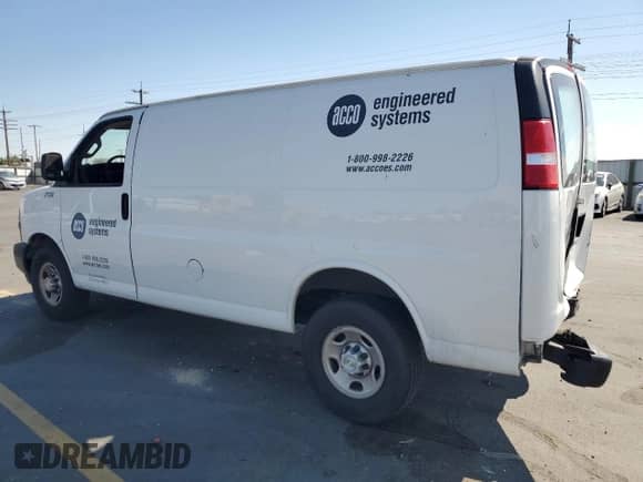 2021 Chevrolet Express Cargo with VIN 1GCWGAFP2M1249335, listed as a Copart auction lot 65965855 with 55,100 mi miles and Salvage title. Bid and sale history available at DreamBid. Image 2.