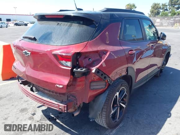 2022 Chevrolet TrailBlazer RS with VIN KL79MTSL1NB103506, listed as a IAAI auction lot 43005988 with 36,313 mi miles and . Bid and sale history available at DreamBid. Image 4.