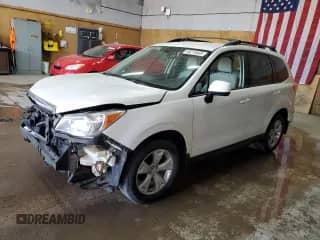 2014 Subaru Forester Premium with VIN JF2SJACC5EG456707, listed as a Copart auction lot 55215405 with 129,760 mi miles and Salvage title. Bid and sale history available at DreamBid. Image 1.