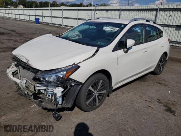 2020 Subaru Impreza Premium с VIN 4S3GTAV68L3705835, выставлен на аукционе Copart как лот 81859905 с пробегом Не указан миль и Списание • Salvage title. История ставок и продаж доступна на DreamBid. Изображение 1.