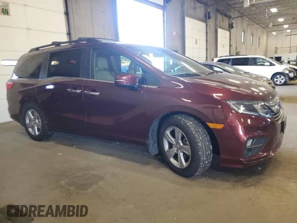 2019 Honda Odyssey EX-L with VIN 5FNRL6H73KB026664, listed as a Copart auction lot 84260225 with 44,242 mi miles and Clean title. Bid and sale history available at DreamBid. Image 4.