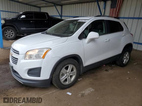 2015 Chevrolet Trax LT with VIN 3GNCJRSB7FL173093, listed as a Copart auction lot 85592735 with 108,556 mi miles and Salvage title. Bid and sale history available at DreamBid. Image 1.