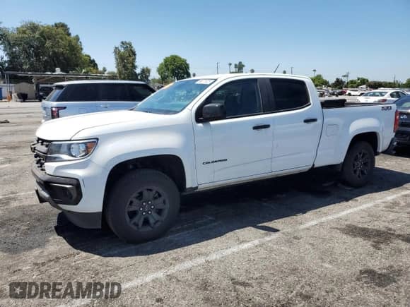 2021 Chevrolet Colorado 4WD Z71 with VIN 1GCGTDEN5M1238797, listed as a Copart auction lot 66071325 with 27,604 mi miles and Salvage title. Bid and sale history available at DreamBid. Image 1.