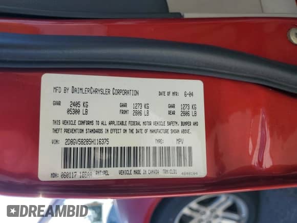 2005 Dodge Magnum RT with VIN 2D8GV58285H116375, listed as a Copart auction lot 85652555 with 95,083 mi miles and Clean title. Bid and sale history available at DreamBid. Image 12.