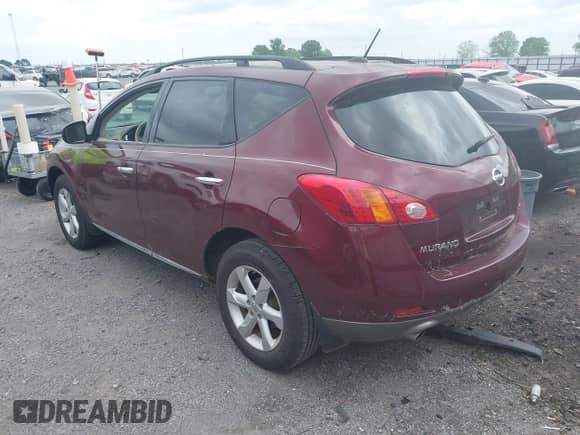 2009 Nissan Murano S with VIN JN8AZ18U59W029712, listed as a IAAI auction lot 42105967 with 113,864 mi miles and . Bid and sale history available at DreamBid. Image 3.
