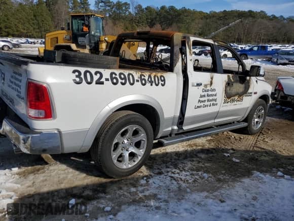 2017 Ram 1500 Laramie with VIN 1C6RR7NT2HS595367, listed as a Copart auction lot 69458795 with Not provided miles and Non repairable. Bid and sale history available at DreamBid. Image 3.
